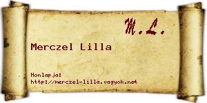 Merczel Lilla névjegykártya